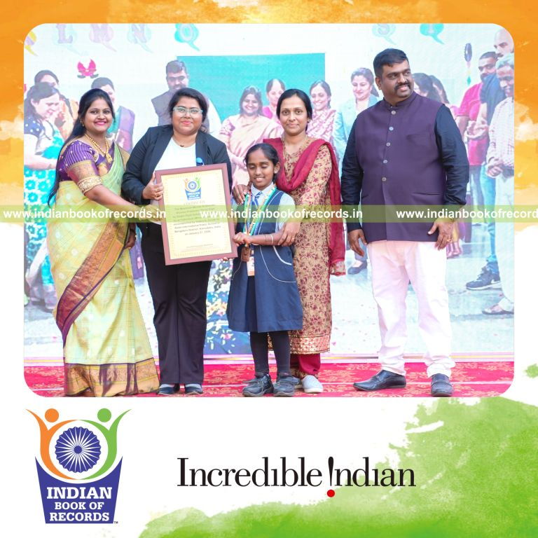 Student solving three digit by single digit division problems mentally within ten minutes recognized by Indian Book of Records