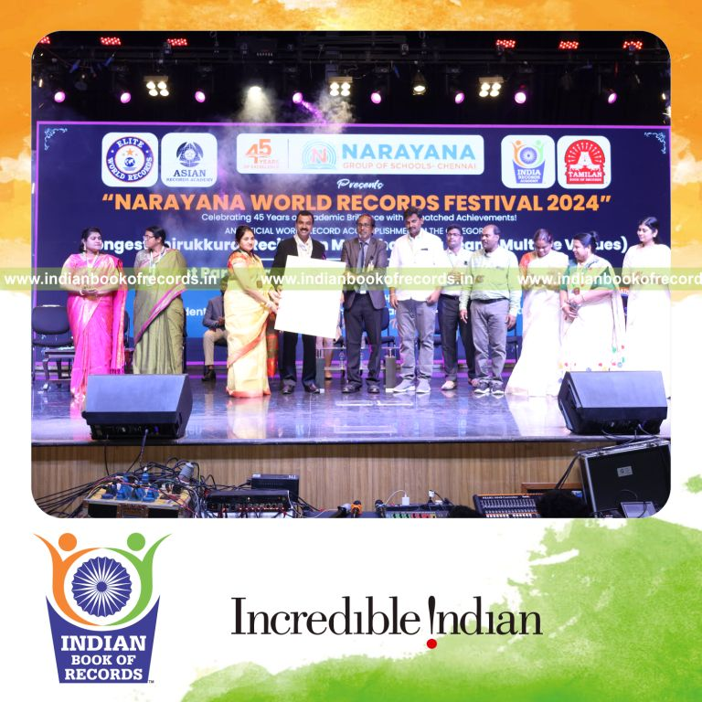 Participants competing in a spelling marathon across various locations for the Indian Book of Records