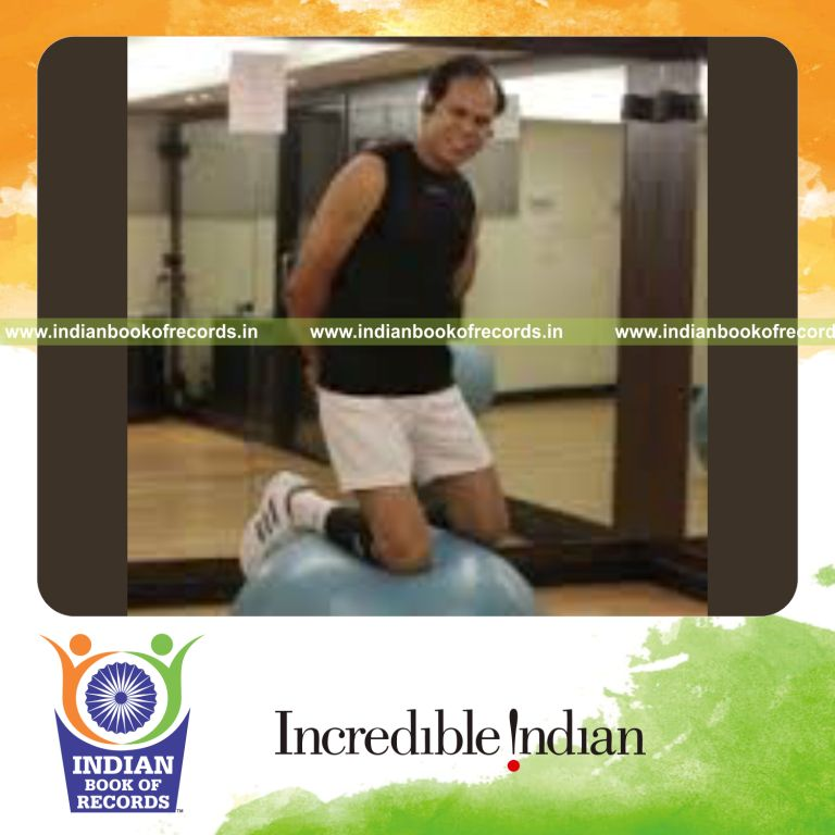 individual balancing on swiss ball for long duration for Indian Book of Records