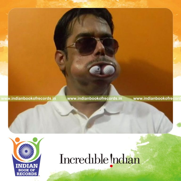 individual stuffing table tennis balls in mouth for Indian Book of Records