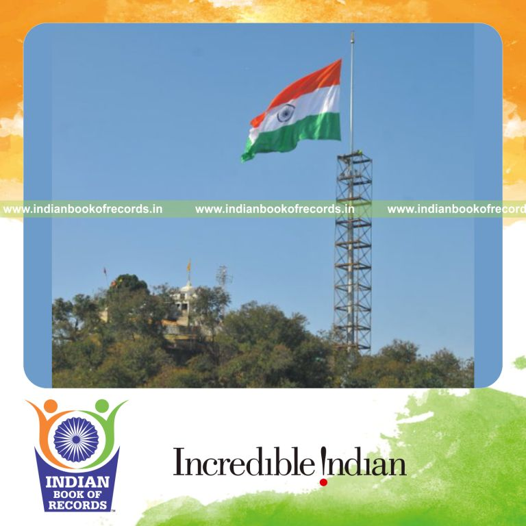 tallest flag pole holding largest indian national flag for Indian Book of Records