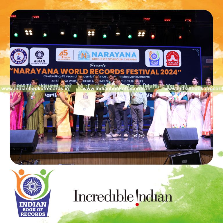 Team reciting Thirukkural verses continuously across multiple locations for the Indian Book of Records