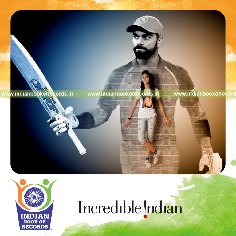 Extensive display of Virat Kohli news photographs arranged as a large collection recognized by Indian Book of Records