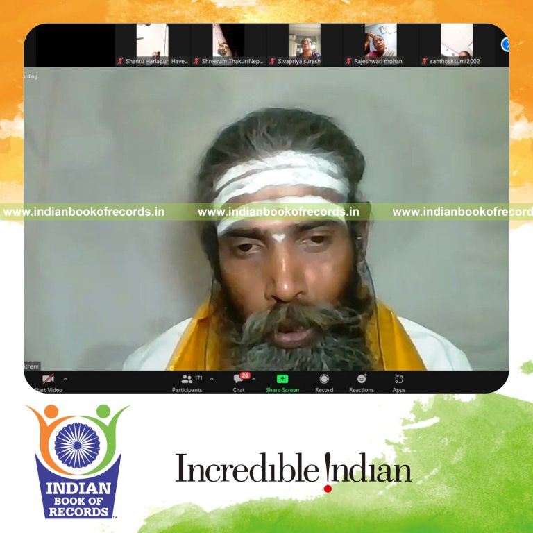 A large number of participants attending a virtual training session simultaneously for the Indian Book of Records