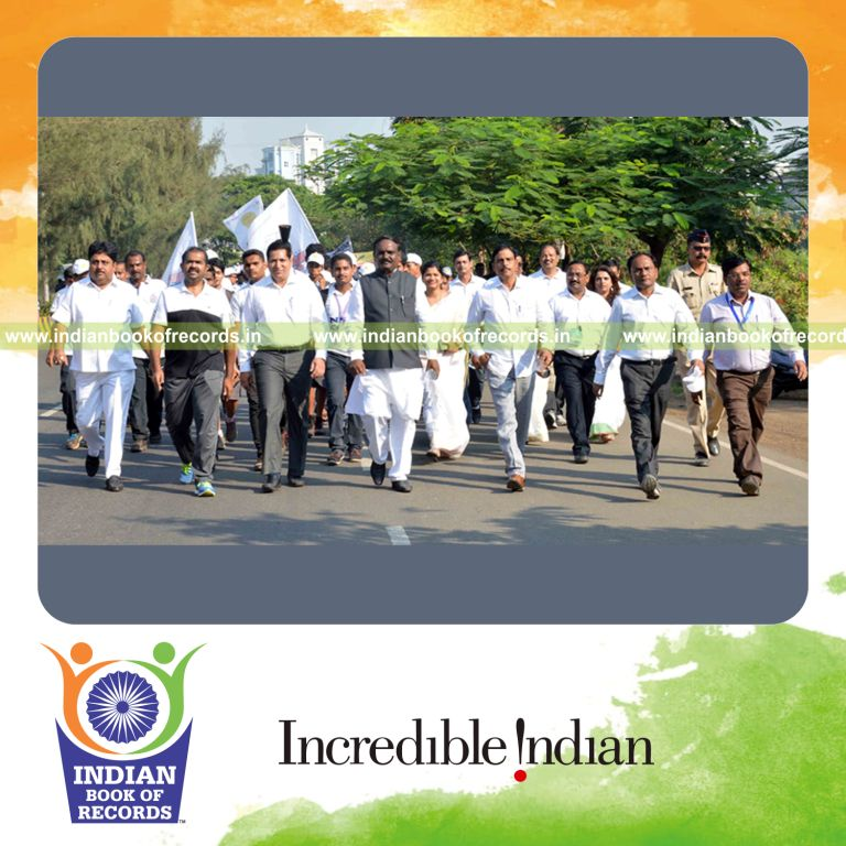 participants joining walkathon simultaneously for Indian Book of Records