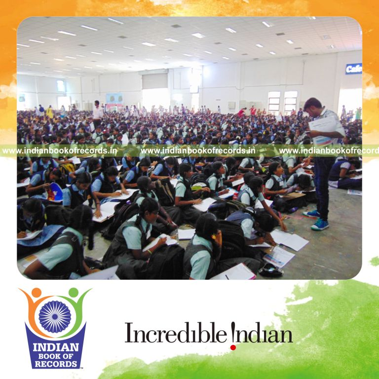 participants taking part in one day writing competition in multiple languages for Indian Book of Records