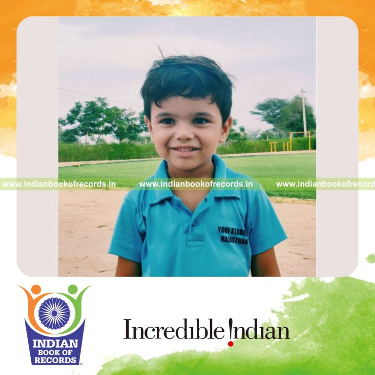 Young boy completing a nonstop 10K run inside a ground recognized by Indian Book of Records
