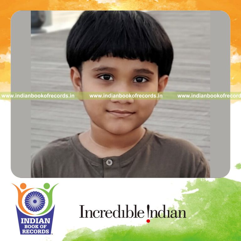 Young boy identifying aircraft parts and explaining their functions in a demonstration recognized by Indian Book of Records