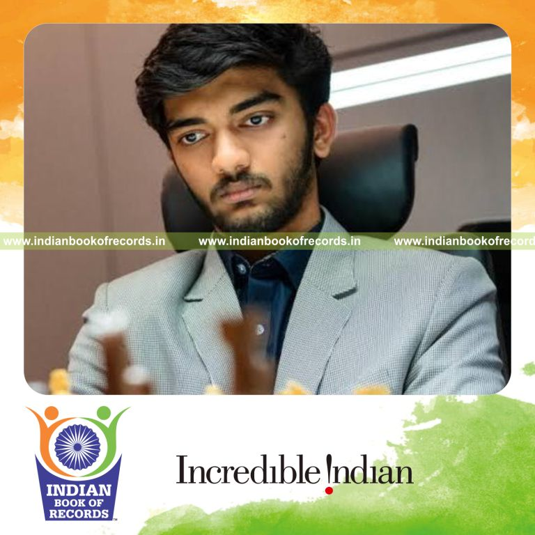 A young chess player recognized as the youngest champion in the Indian Book of Records