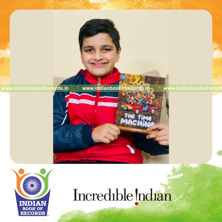 Young boy publishing a science fiction chapter book as an author recognized by Indian Book of Records